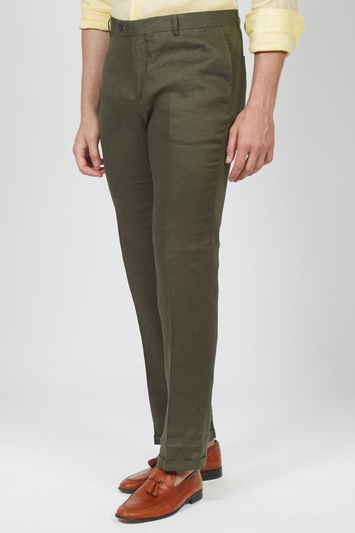Pantalone in 100% lino_Luigi Fusaro