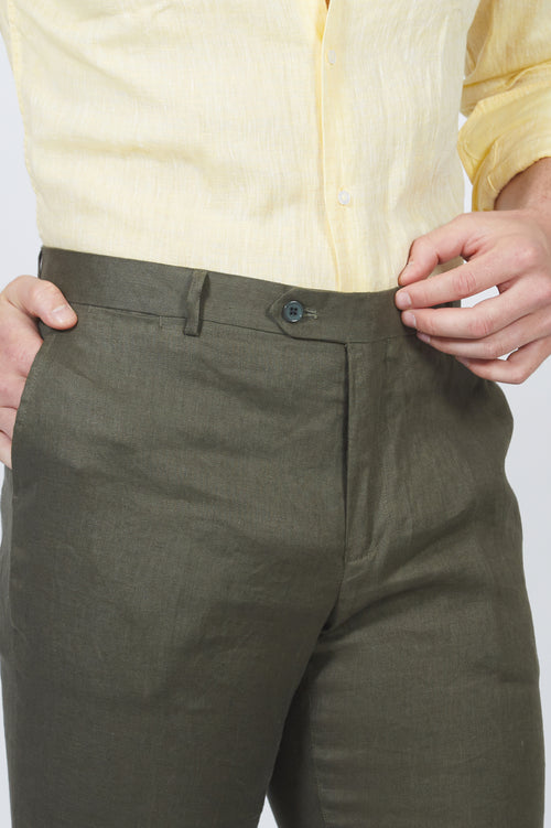 Pantalone in 100% lino_Luigi Fusaro