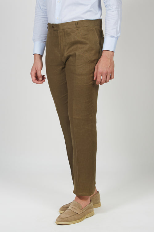 Pantalone in 100% lino luigi fusaro