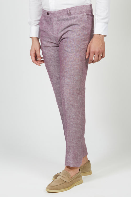 Pantalone in lino mélange |Colore:Violette