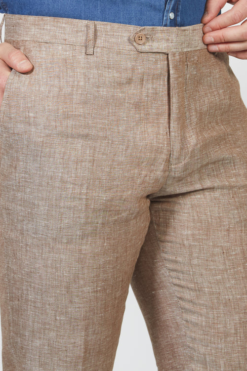 Pantalone in lino mélange |Colore:Beige