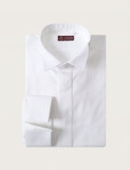 Camicia con polsino per gemelli in twill luigi fusaro