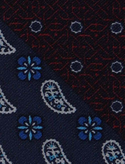 Pochette fantasia floreale geometrica luigi fusaro