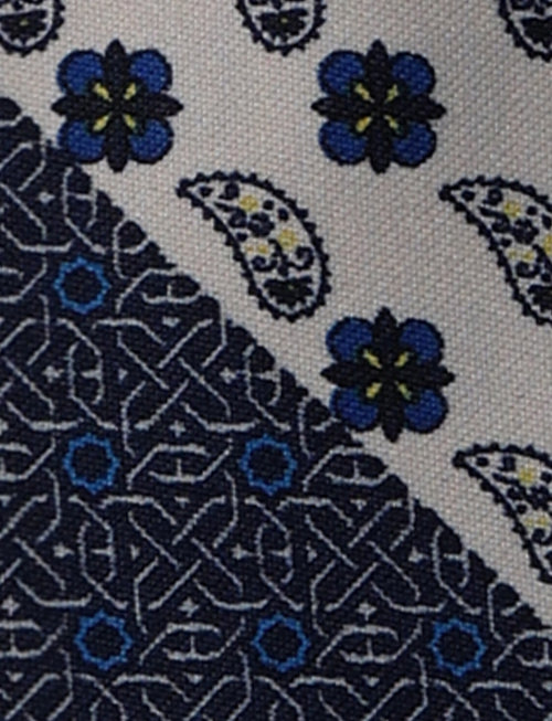 Pochette fantasia floreale geometrica luigi fusaro