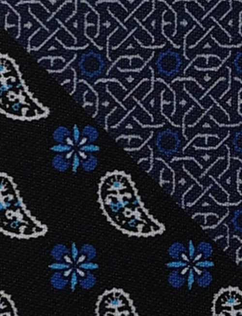 Pochette fantasia floreale geometrica luigi fusaro
