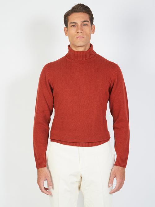 Maglia dolcevita in lambswool_Luigi Fusaro