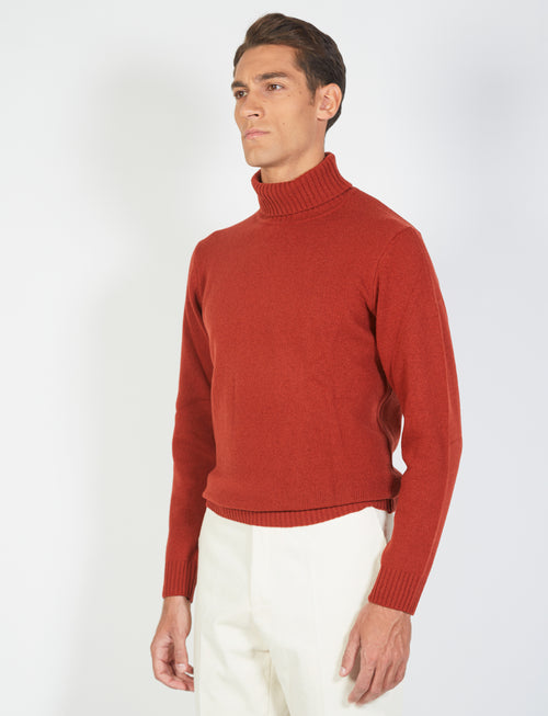 Maglia dolcevita in lambswool_Luigi Fusaro