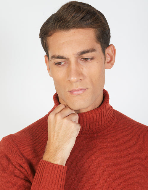 Maglia dolcevita in lambswool_Luigi Fusaro