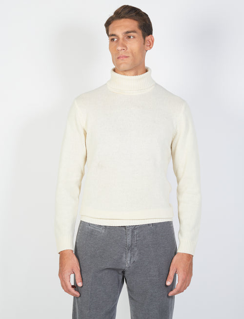 Maglia dolcevita in lambswool_Luigi Fusaro