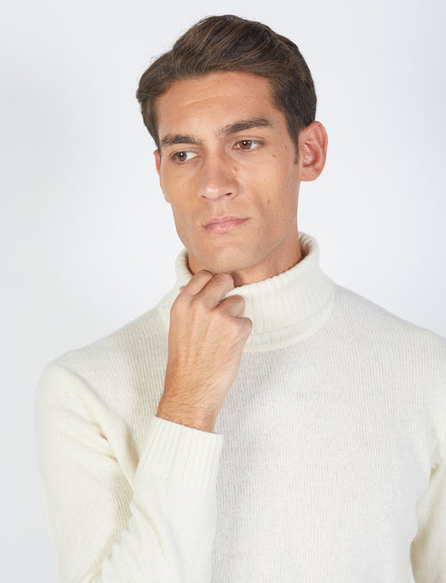 Maglia dolcevita in lambswool_Luigi Fusaro