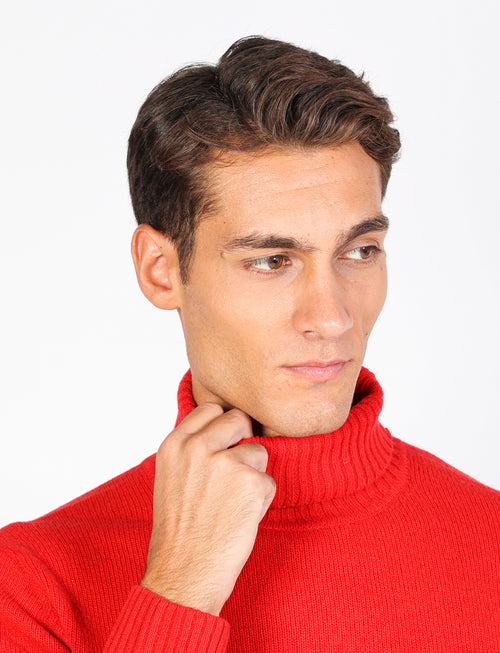 Maglia dolcevita in lambswool_Luigi Fusaro