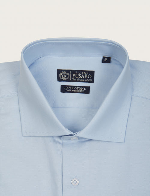 Camicia in cotone dobby luigi fusaro