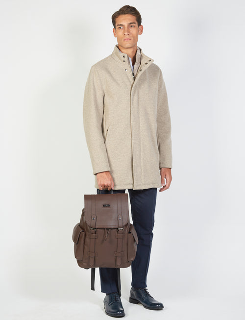 Zaino in eco-pelle con tasche luigi fusaro