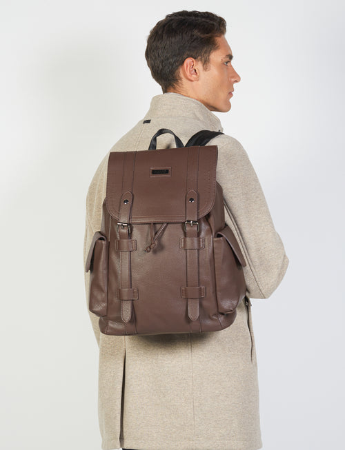 Zaino in eco-pelle con tasche luigi fusaro