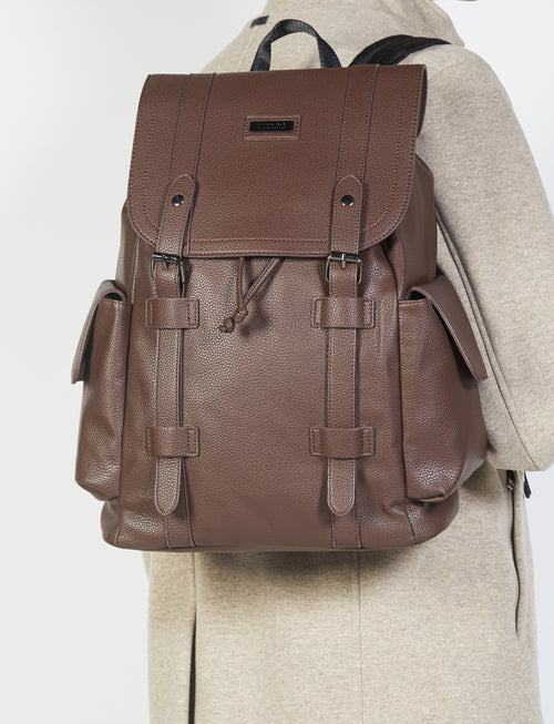 Zaino in eco-pelle con tasche luigi fusaro