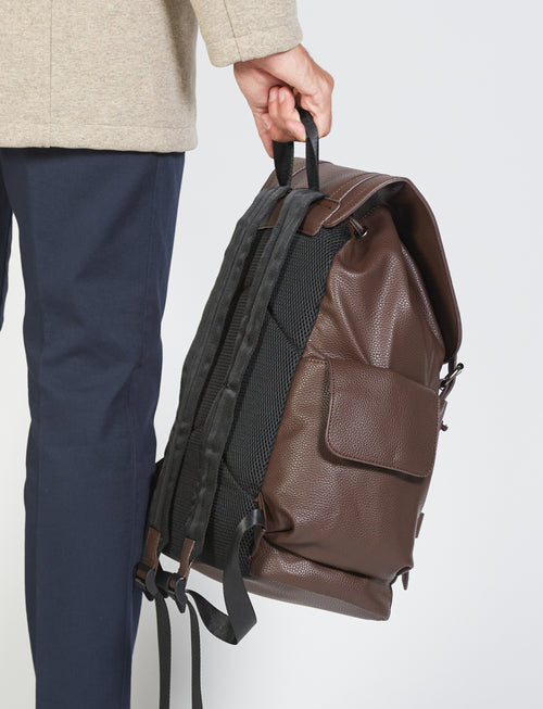 Zaino in eco-pelle con tasche luigi fusaro
