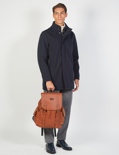 Zaino in eco-pelle con tasche luigi fusaro