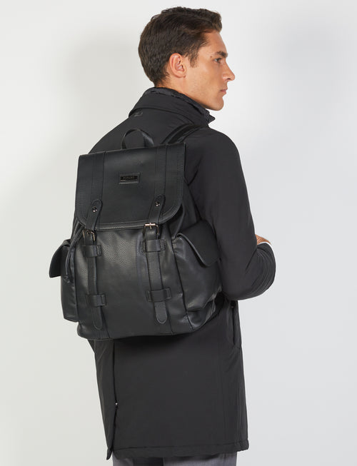 Zaino in eco-pelle con tasche luigi fusaro