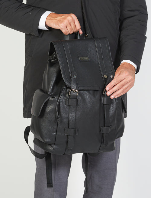 Zaino in eco-pelle con tasche luigi fusaro