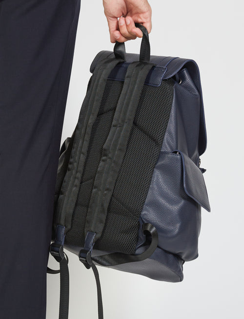 Zaino in eco-pelle con tasche luigi fusaro