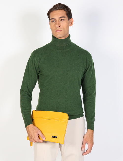 Pochette in eco-pelle con manico luigi fusaro