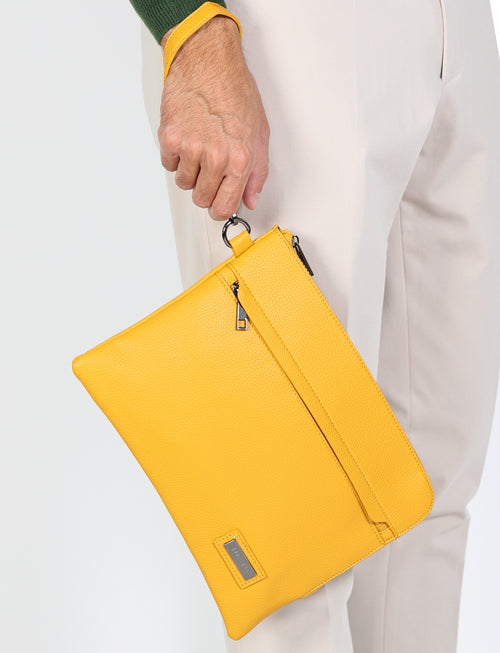 Pochette in eco-pelle con manico luigi fusaro