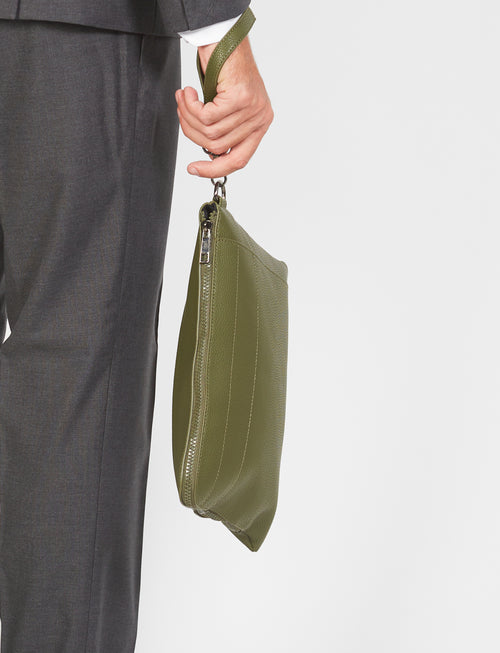 Pochette in eco-pelle con manico luigi fusaro