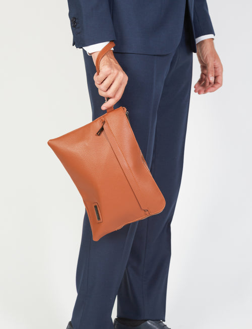 Pochette in eco-pelle con manico luigi fusaro