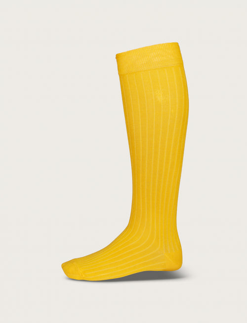 Calzini in cotone tinta unita |Colore:Ocra