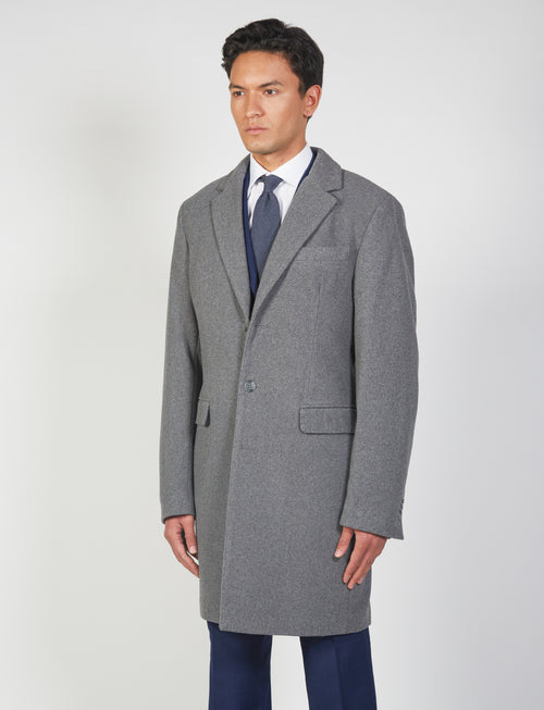 Cappotto regular in misto lana_Luigi Fusaro