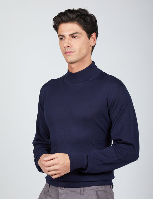 Lupetto in lana merino |Colore:Blu