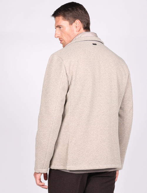 Giacca in maglia con pettorina integrata |Colore:Beige