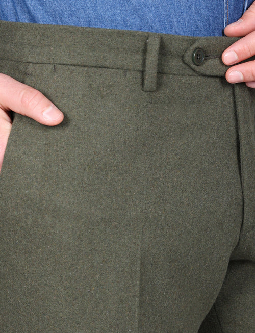Pantalone in flanella |Colore:Verde