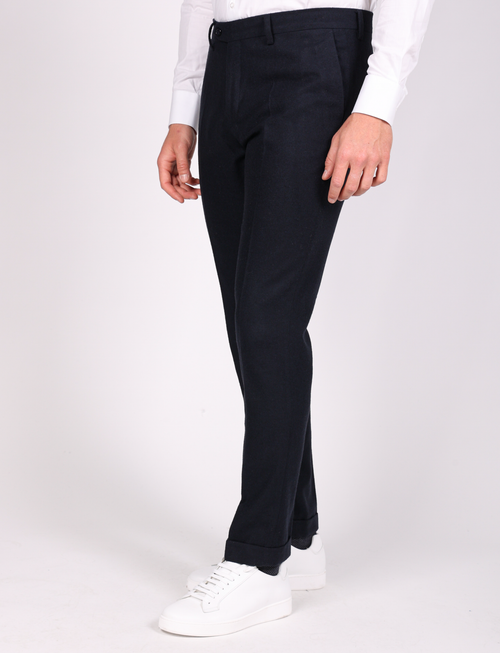 Pantalone in flanella |Colore:Blu navy