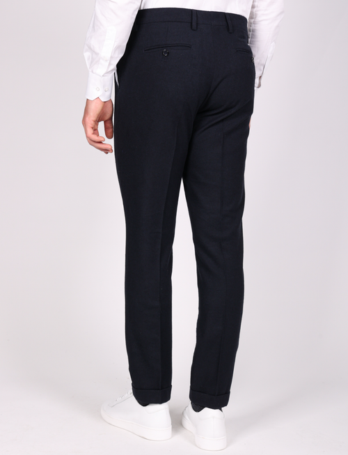 Pantalone in flanella |Colore:Blu navy