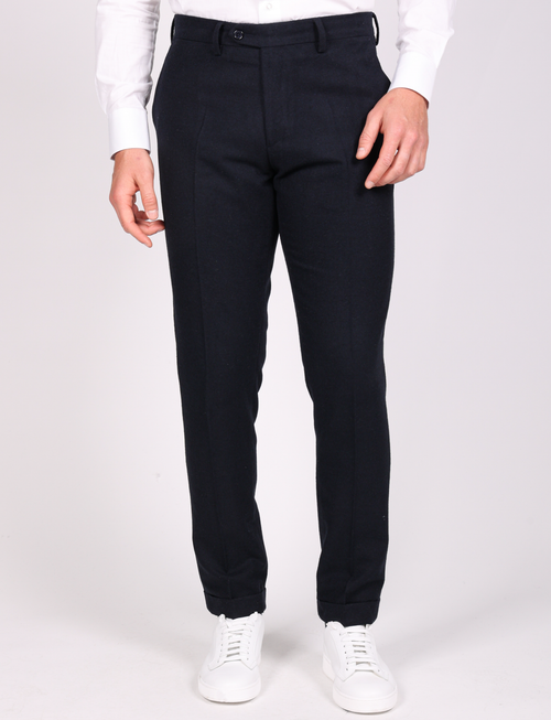 Pantalone in flanella |Colore:Blu navy