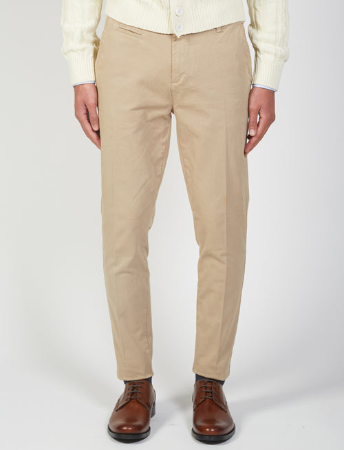 Pantaloni basici in tessuto twill |Colore:Sabbia