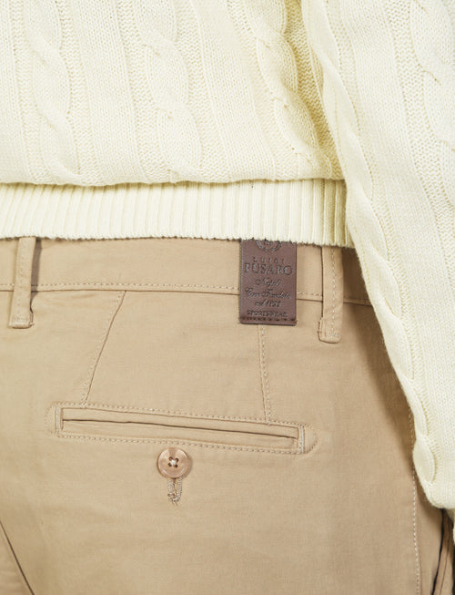 Pantaloni basici in tessuto twill |Colore:Sabbia