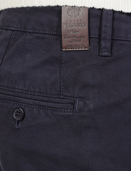 Pantaloni basici in tessuto twill |Colore:Blu