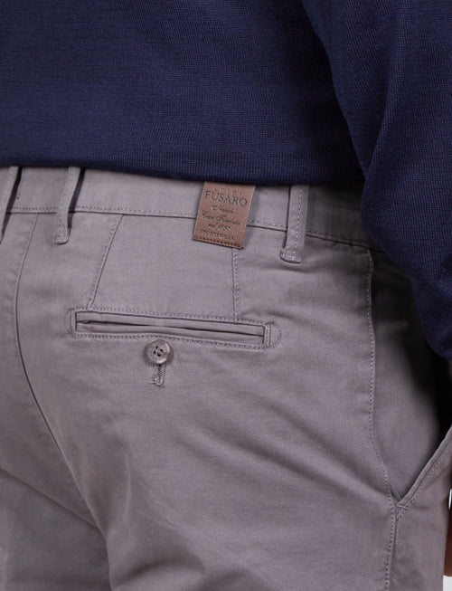 Pantaloni basici in tessuto twill |Colore:Grigio
