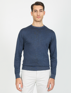 Maglia in 100% cotone stone wash |Colore:Blu