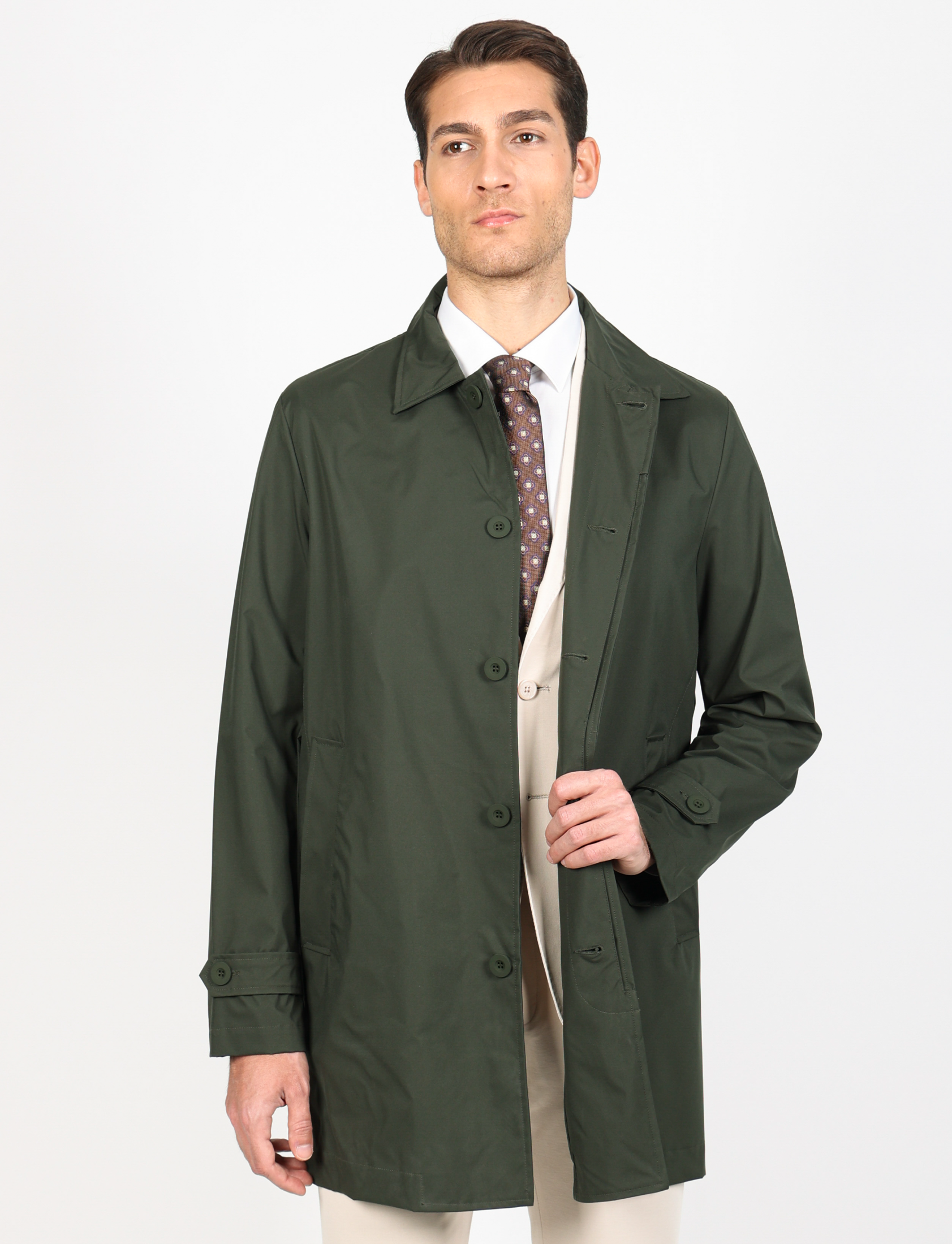 Trench sfoderato in tessuto tecnico Luigi Fusaro