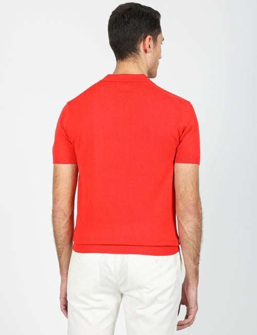 Polo a V in cotone leggero luigi fusaro