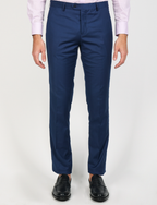 Pantalone formale tinta unita |Colore:Avio