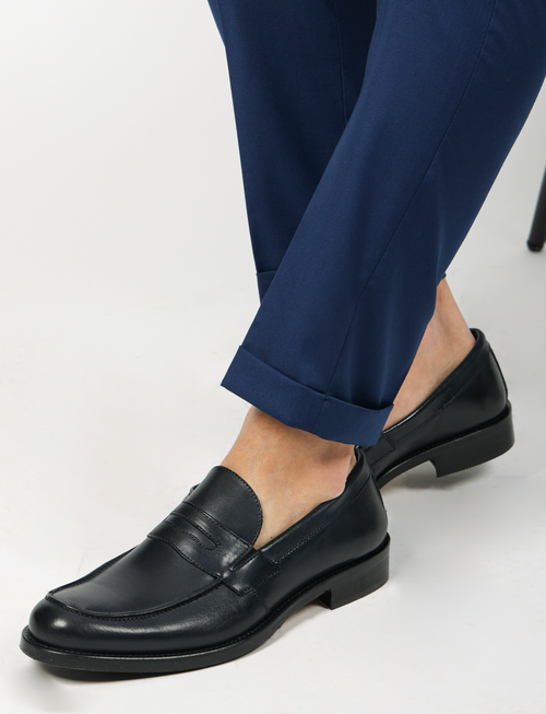 Pantalone formale tinta unita |Colore:Avio
