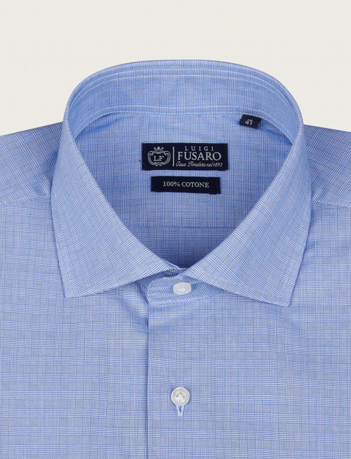 Camicia in cotone fantasia galles luigi fusaro