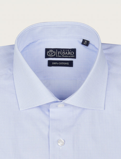 Camicia in cotone fantasia galles luigi fusaro