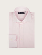 Camicia tinta unita in cotone stretch luigi fusaro