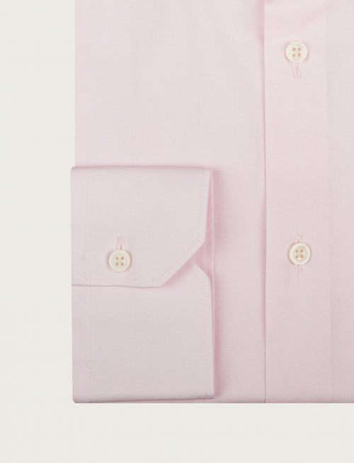 Camicia tinta unita in cotone stretch |Colore:Rosa