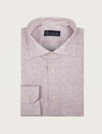 Camicia in cotone stretch a micro fantasia luigi fusaro